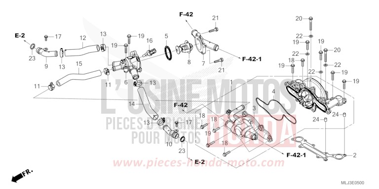 POMPE A EAU de Gold Wing BETA SILVER METALLIC (NHC07E) de 2023